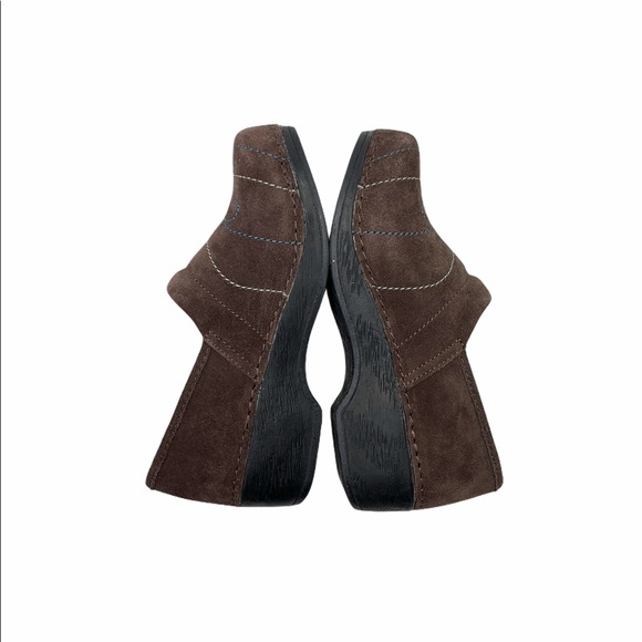 LL Bean Suede Clogs Embroidered Slip On Shoes 3 - Picture 7 of 8